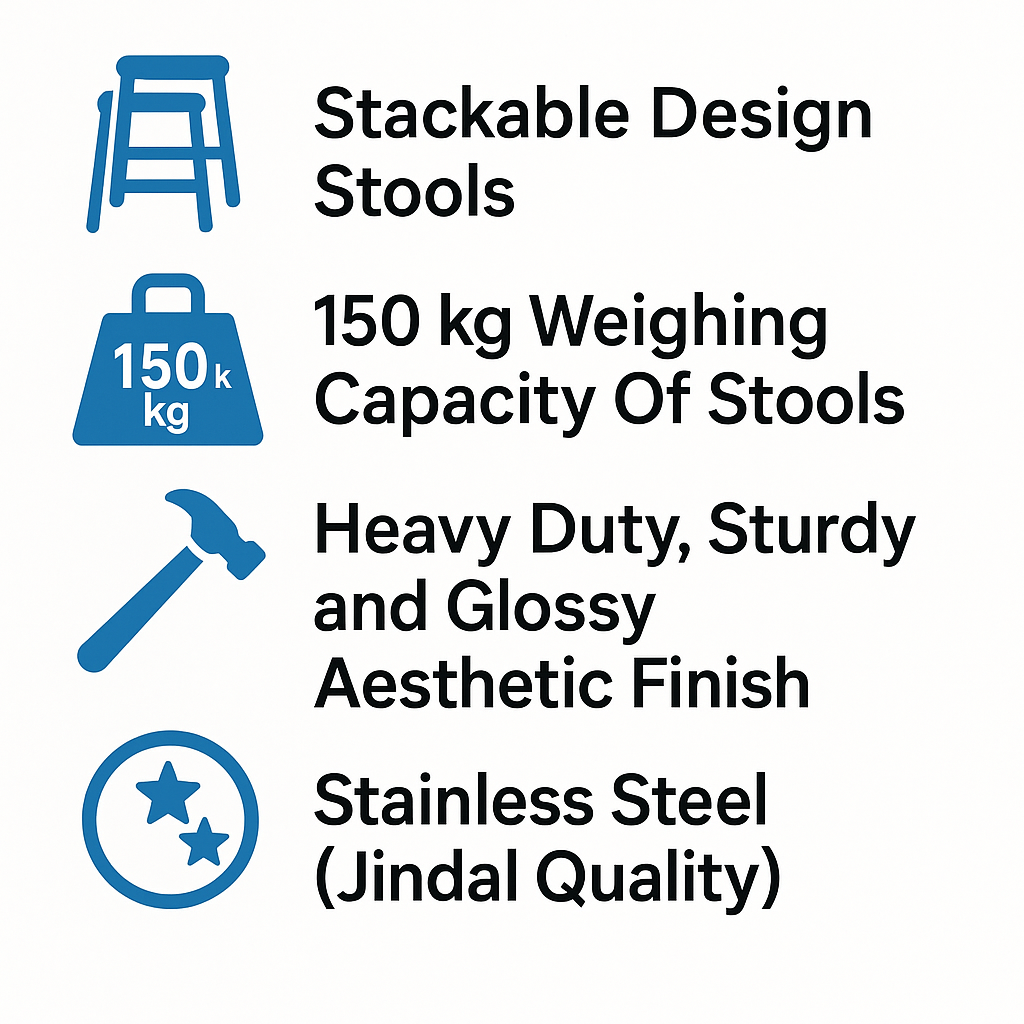 Lifetime Stools Stainless Steel Stool for Multipurpose uses 29.5 inch Height