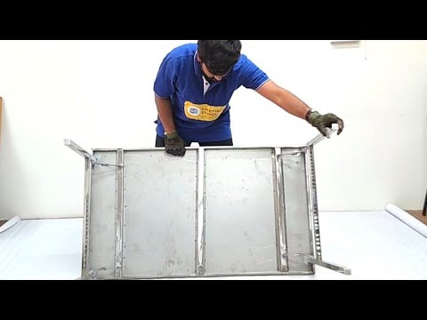 Steel Folding Table 46x27x28 inch