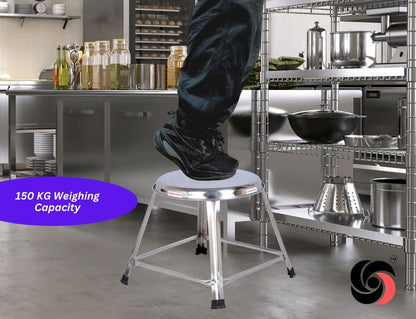 12 inch (1 Foot) Height Stackable Stainless Steel Stool | Heavy Duty SS Stool - Lifetime Stool