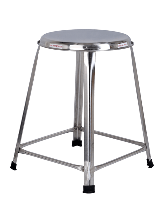16 Inch Stainless Steel Stool | Heavy Duty SS Stool | Stackable Industrial Stool - Lifetime Stool