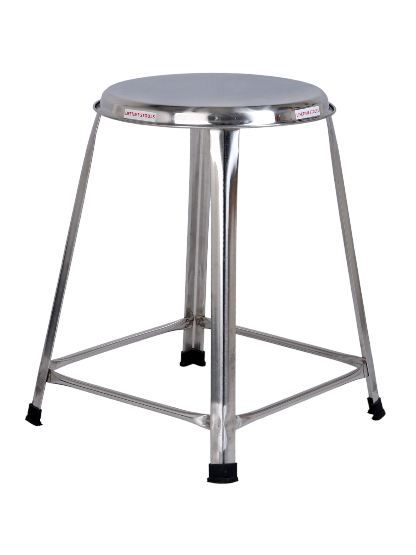 SS Stool 18 Inch Height – Stackable Steel Stool for Home & Commercial