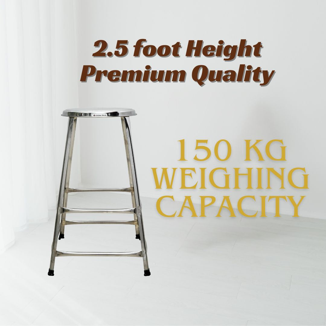 2.5 foot (29.5 inch) Stackable Double Step Steel Stool