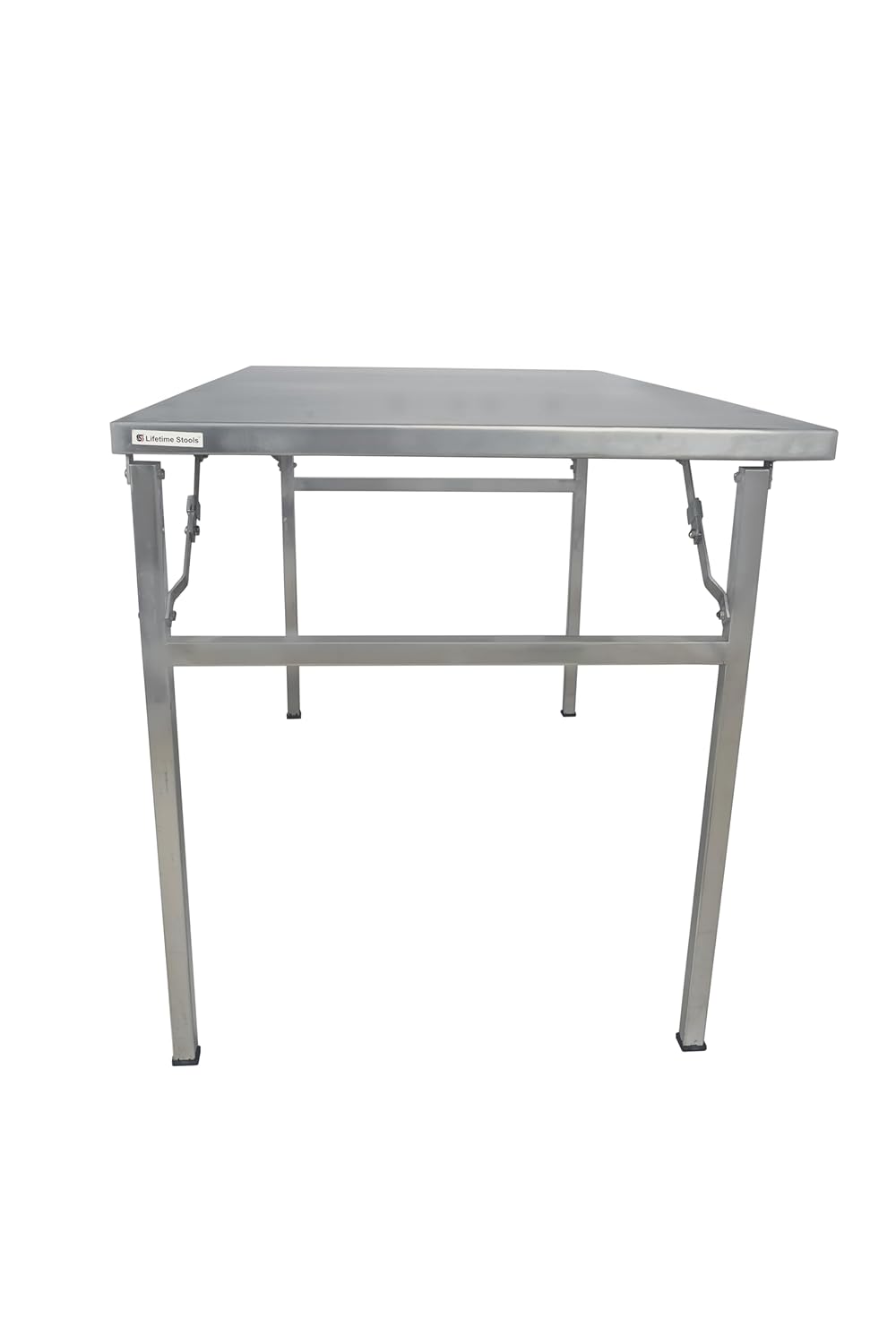 Lifetime Stools 150 kg Weight Load Capacity Heavy Duty Commercial Use Stainless Steel Folding Table, 46" x 27" x 28" Height, 18 Gauge 202 Grade, Heavy Duty Multi-Purpose