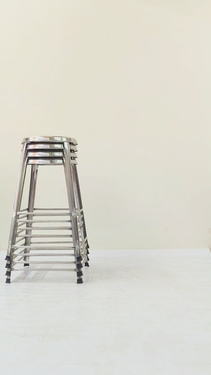 27 inch (2.25 foot) Stackable Double Step Steel Stool