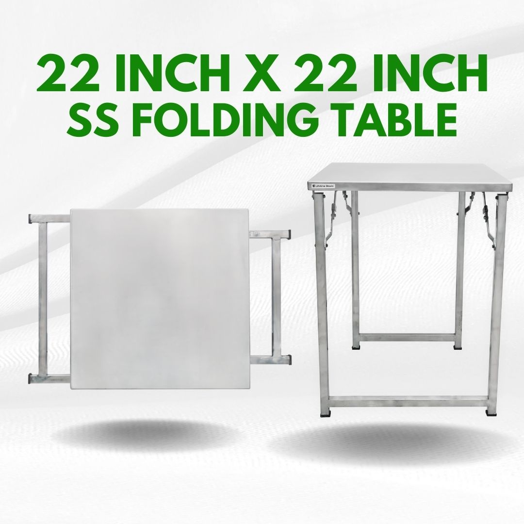 Stainless Steel Folding Table 4 Seater Heavy Duty
SS Folding Table for Home Outdoor and Events
Stainless Steel Portable Folding Table Rust Proof