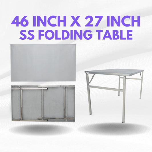 Steel Folding Table 46x27x28 inch - Lifetime Stool